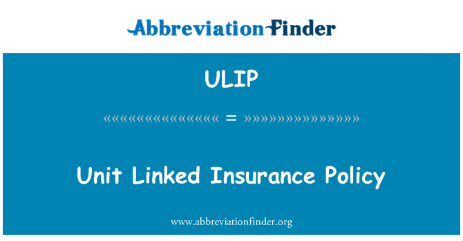 ULIP: יחידת מקושרים פוליסת ביטוח