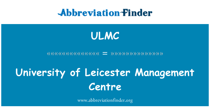 ULMC: Centro di gestione delle Università di Leicester