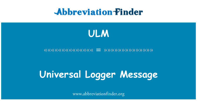 ULM: Universal-Logger-Nachricht