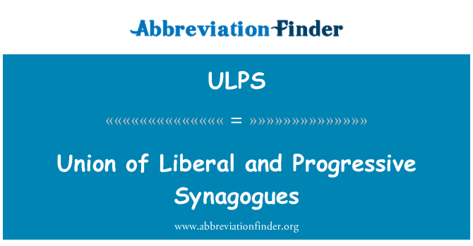 ULPS: Unjoni ta ' l-Synagogues liberali u progressiv