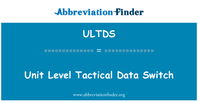 ULTDS: یونٹ سطح ٹیکٹکل کوائف سوئچ