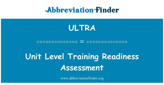 ULTRA: Evaluación de disponibilidad de formación a nivel de unidad