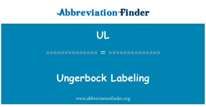 UL: Ungerbock pelabelan