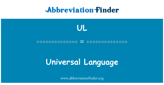 UL: Linguagem universal