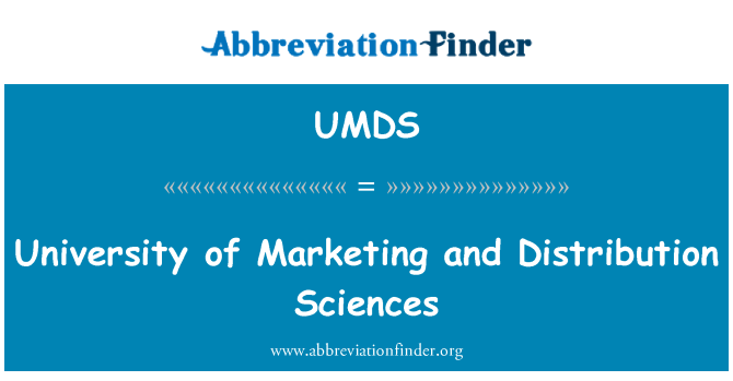UMDS: Inivèsite de komès ak distribisyon syans yo
