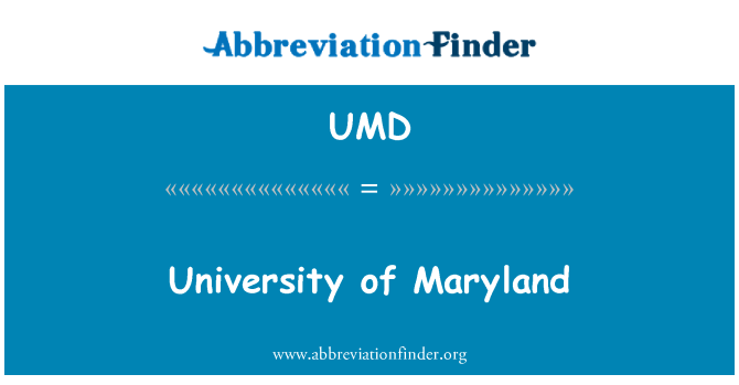 UMD: Inivèsite Maryland