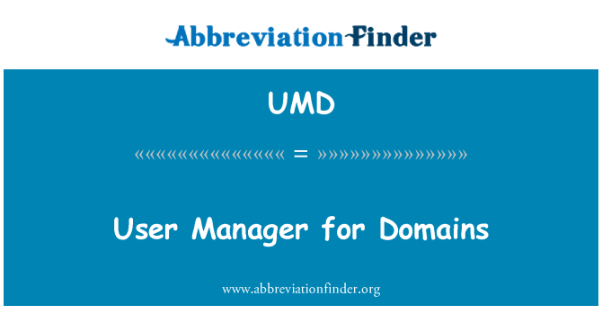 UMD: User Manager for Domains