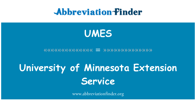 UMES: University of Minnesota Extension Service
