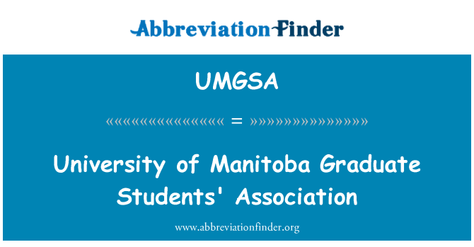 UMGSA: Universität von Manitoba Graduate Students' Association