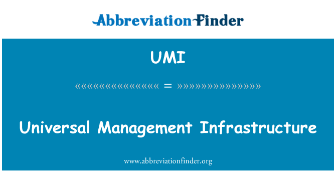 UMI: Infrastruttura tal-Management universali