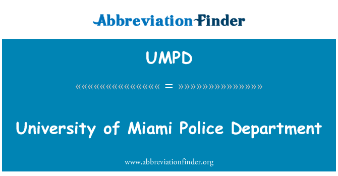 UMPD: Ülikooli Miami politseijaoskond