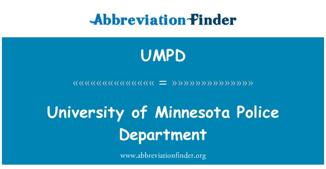 UMPD: University of Minnesota policejní oddělení