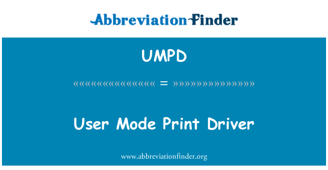 UMPD: User Mode Print Driver