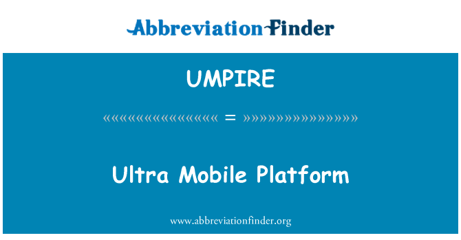 UMPIRE: Ultra platfòm mobil