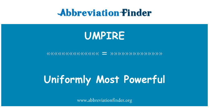 UMPIRE: An akò ki pi pwisan
