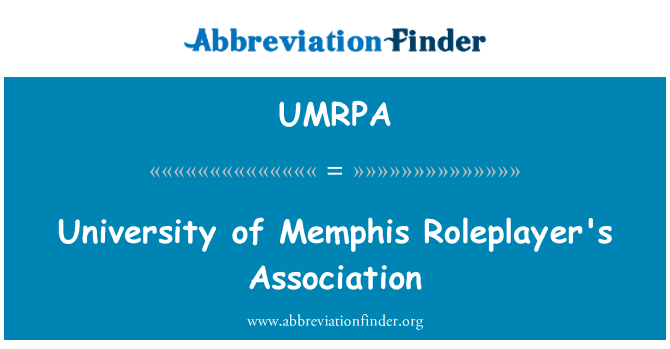 UMRPA: Asosiasi Universitas Memphis Roleplayer