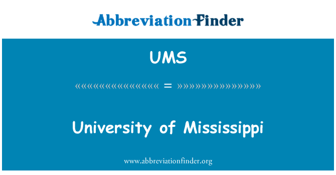 UMS: University of Mississippi