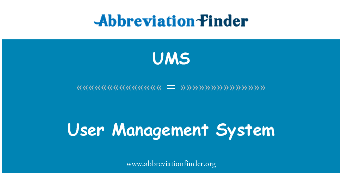 UMS: User Management System