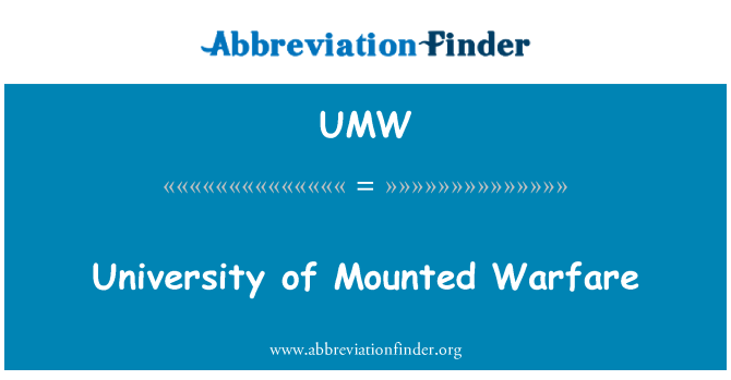 UMW: Universiti peperangan yang dipasang
