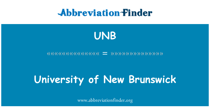 UNB: Université du Nouveau-Brunswick