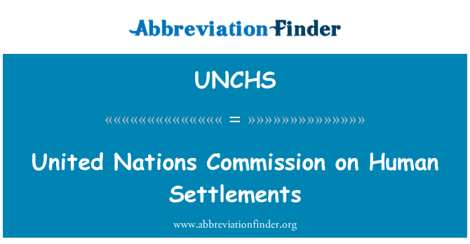UNCHS: Komisyon nasyon zini sou moun Établissements