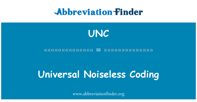 UNC: Codificación silencioso universal