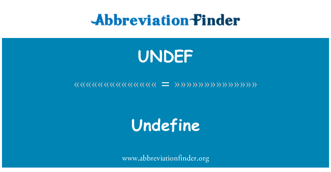 UNDEF: Nedefinovaný