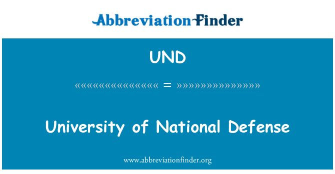 UND: University of National Defense