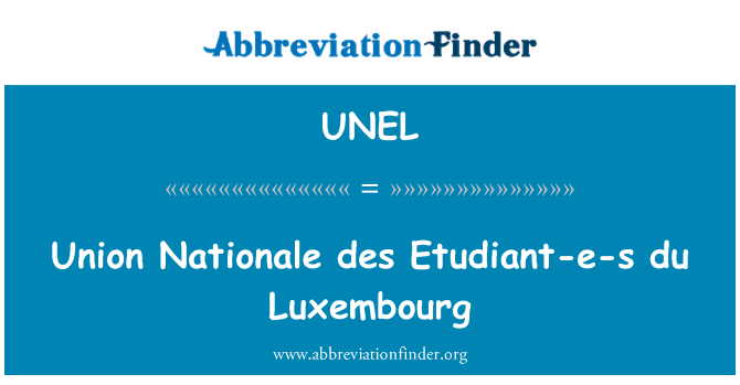 UNEL: Unjoni Nationale des Etudiant-e-s du Lussemburgu