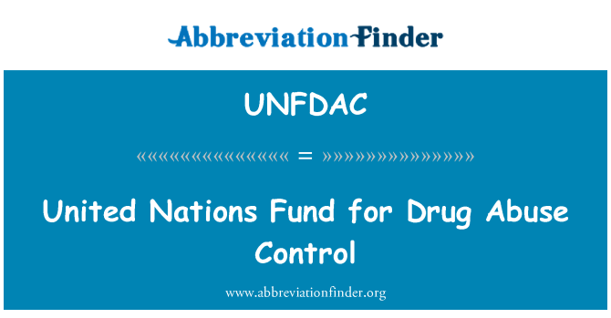 UNFDAC: Sklad Združenih narodov za nadzor zlorabe drog
