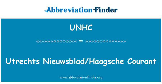UNHC: Courant Utrechts Nieuwsblad/Haagsche