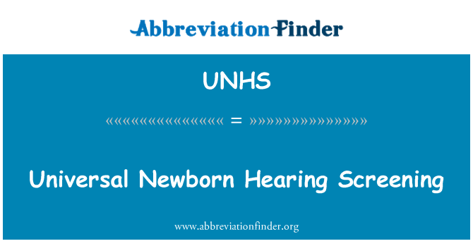 UNHS: Projecció universal auditiva del nadó