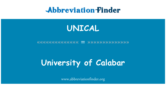 UNICAL: Universiti Calabar