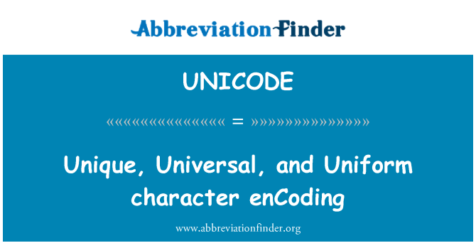 UNICODE: Unikátny, univerzálny a jednotné kódovanie znakov