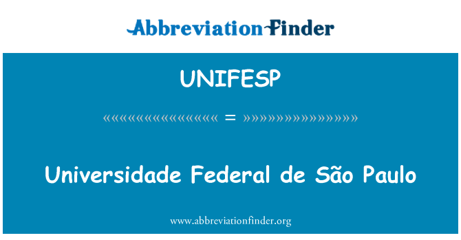 UNIFESP: Universidade Federal de Sao Paulo