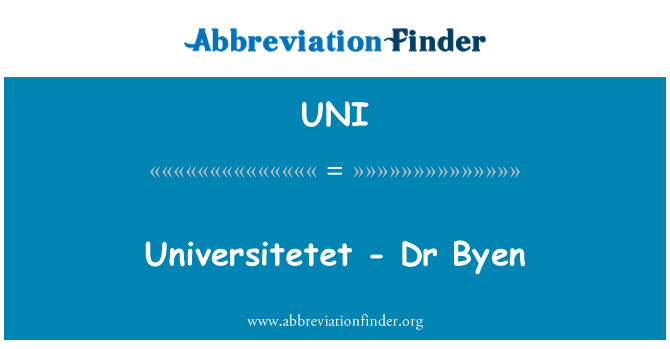 UNI: Universitetet - propriete doktè