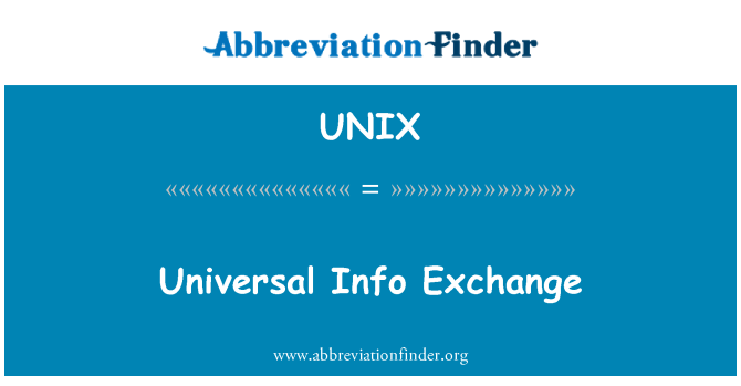 UNIX: Univerzális információk cseréje
