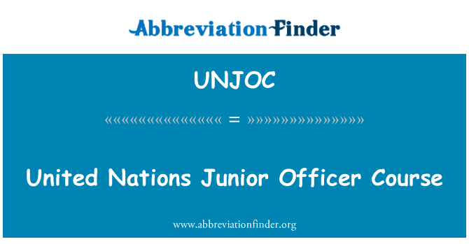 UNJOC: FN Junior Officer kursus