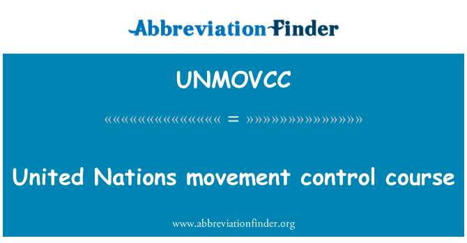 UNMOVCC: Πορεία ελέγχου κυκλοφορίας των Ηνωμένων Εθνών