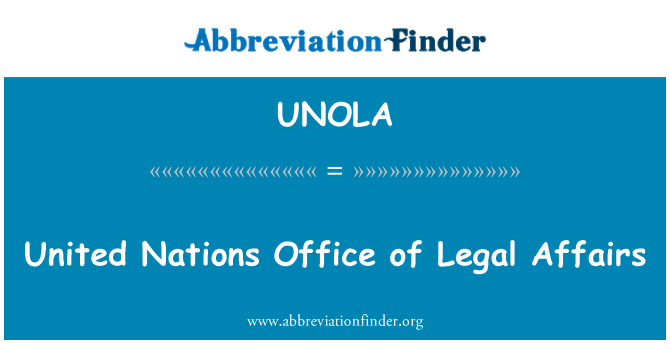 UNOLA: Службата на ООН за правни въпроси