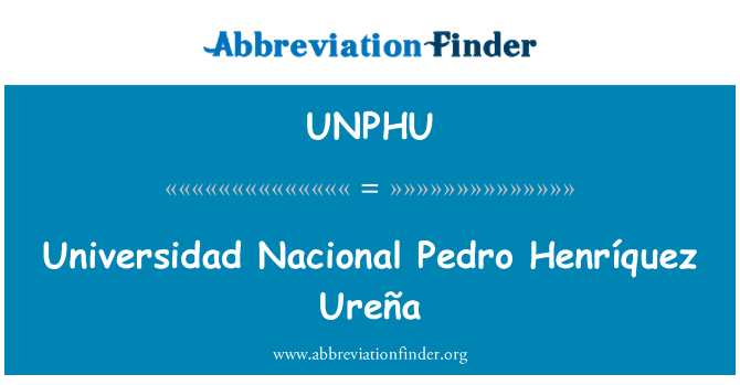 UNPHU: Universidad Nacional Pedro Henríquez Ureña