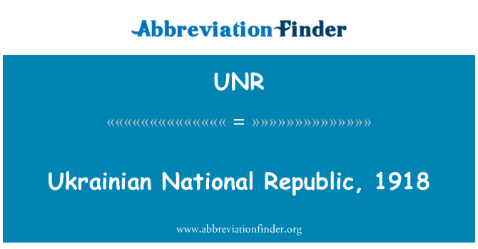 UNR: Ukraina Nasional Republik, 1918