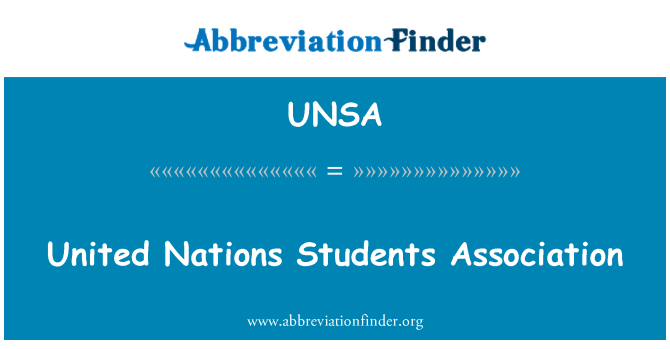 UNSA: United Nations Students Association