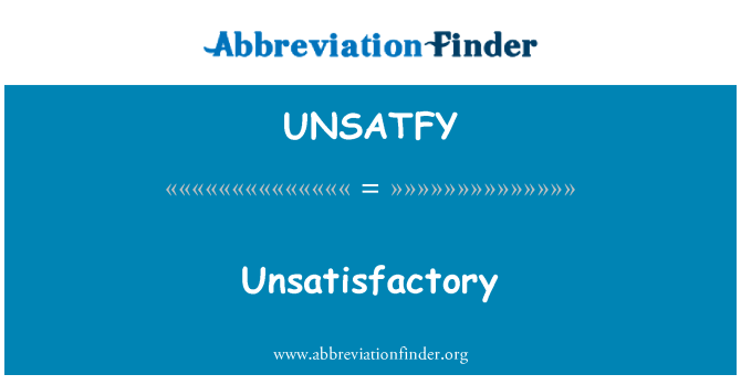 UNSATFY: Epätyydyttävä