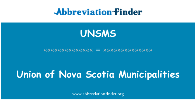UNSMS: Unjoni ta ' Nova Scotia muniċipalitajiet