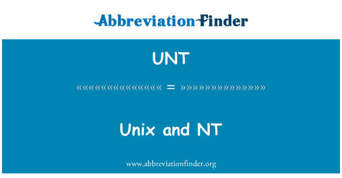 UNT: UNIX u NT