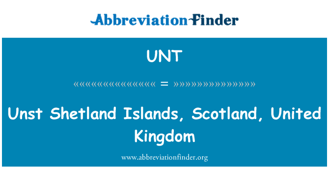 UNT: Unst Shetland Islands, Schottland, Vereinigtes Königreich