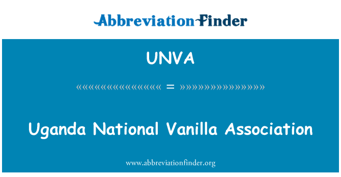 UNVA: Ουγκάντα Εθνική Ένωση βανίλια