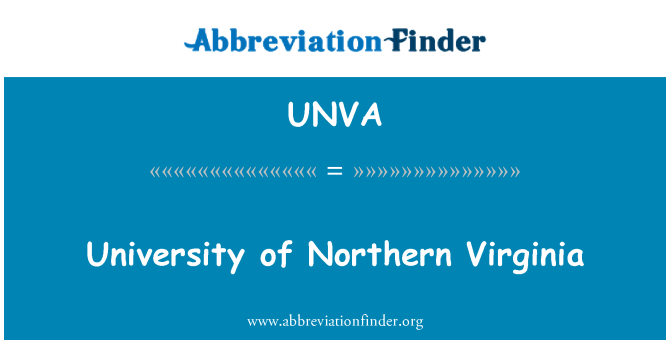 UNVA: University of Northern Virginia