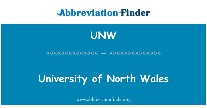 UNW: University of North Wales